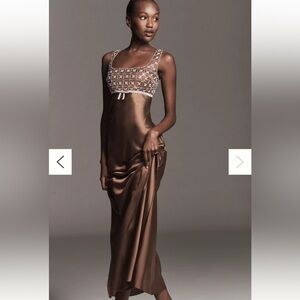 Saylor Sleeveless Embellished Square-Neck Maxi Dress